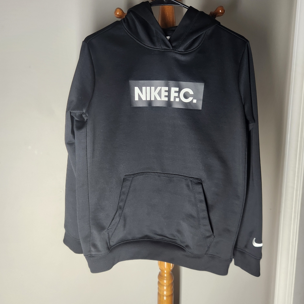 Nike FC Boys’ Hoodie – Youth XL – Black - Defect In Logo - Fabric Excellent